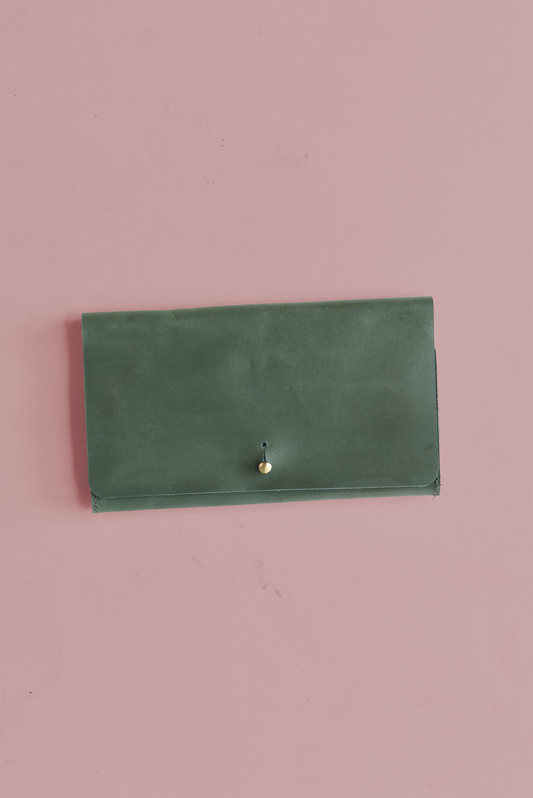 Fold Over Leather Wallet