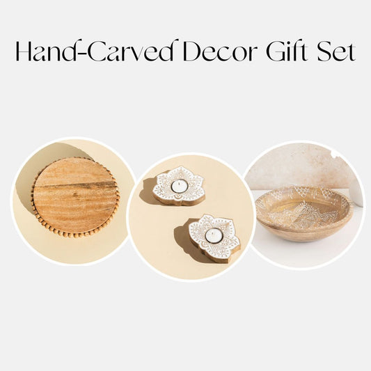 Hand-Carved Decor Gift Set