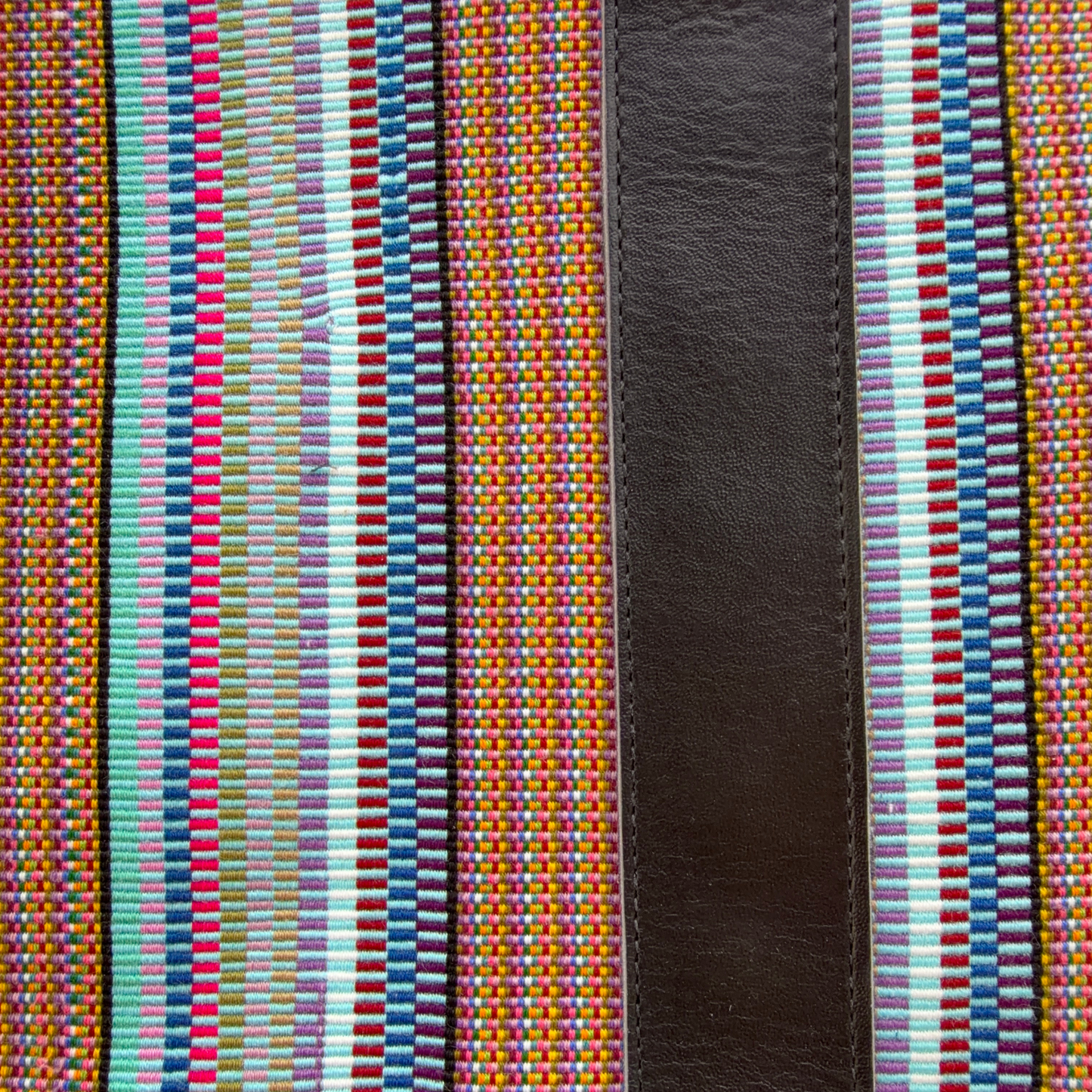 Handwoven Vintage Huipil Leather Tote and Crossbody