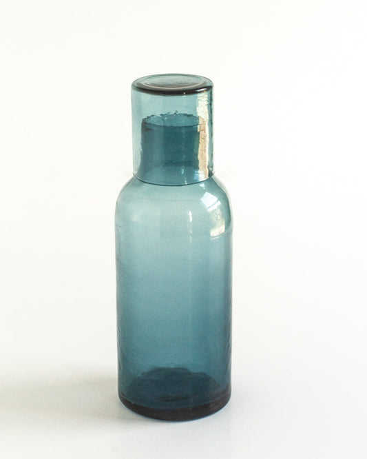 Handblown Hammered Glass Carafe