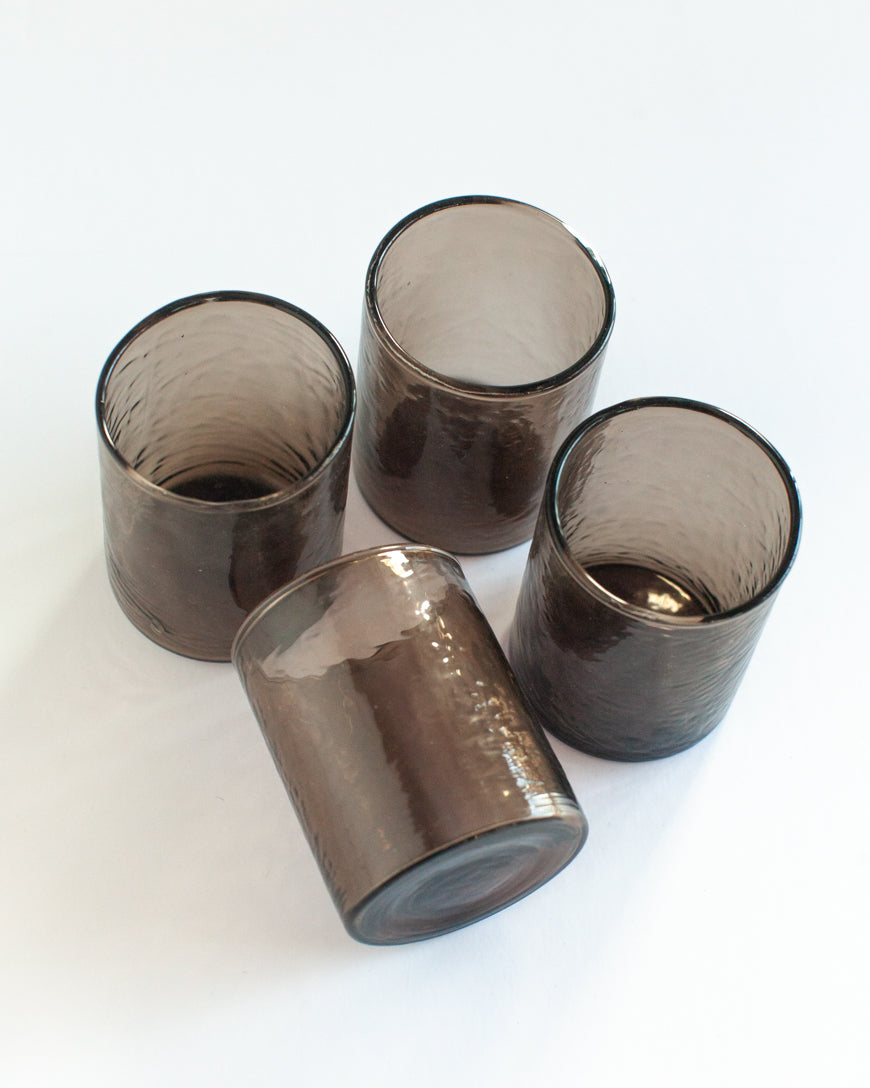 Handblown Hammered Glasses | Set of 4 - 6 oz
