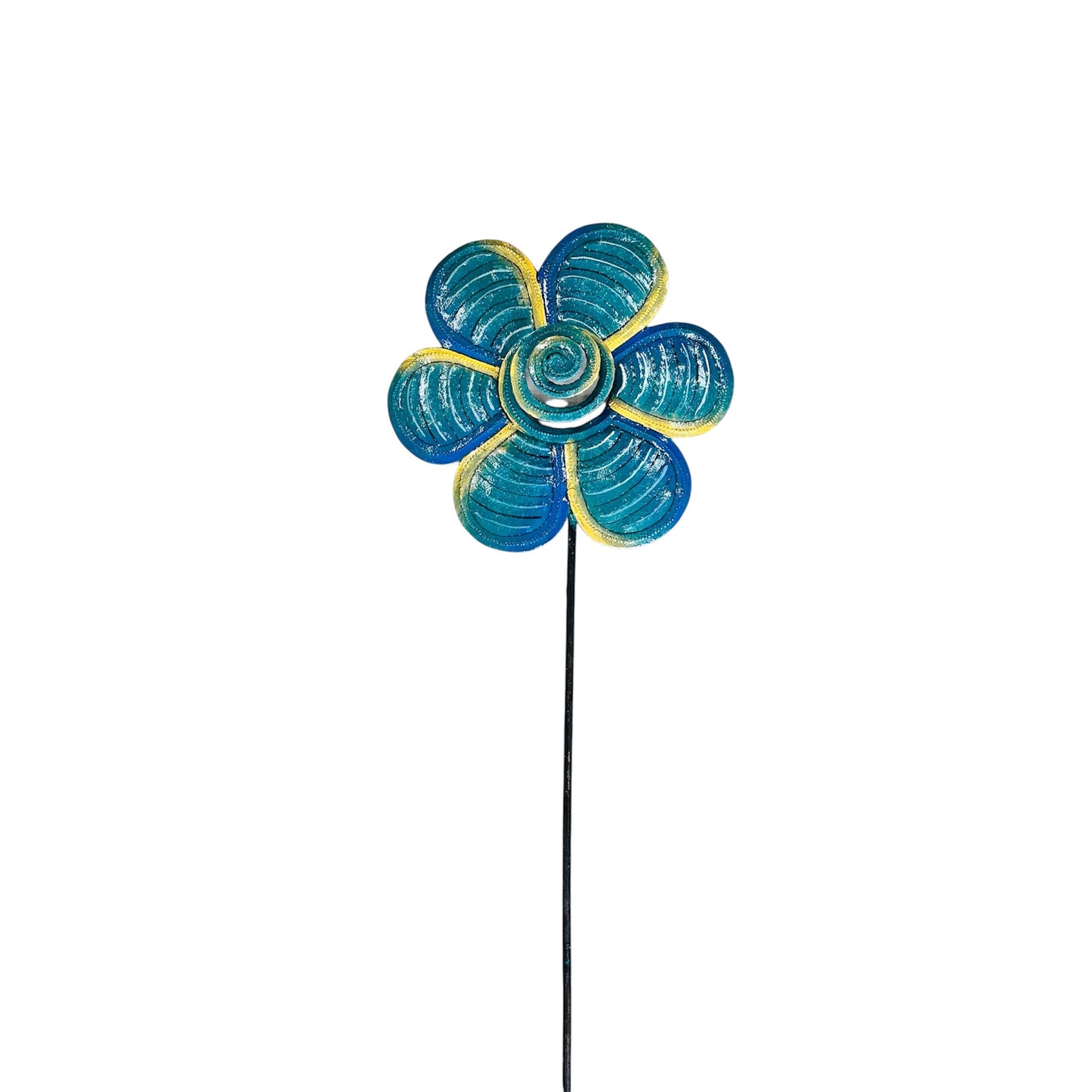 3-D Blue Flower Garden Stake