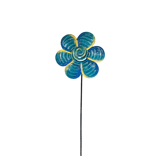 3-D Blue Flower Garden Stake