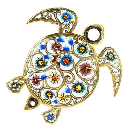 Oil Drum Top Floral Turtle