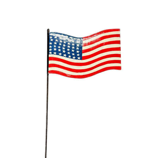 American Flag Garden Stake