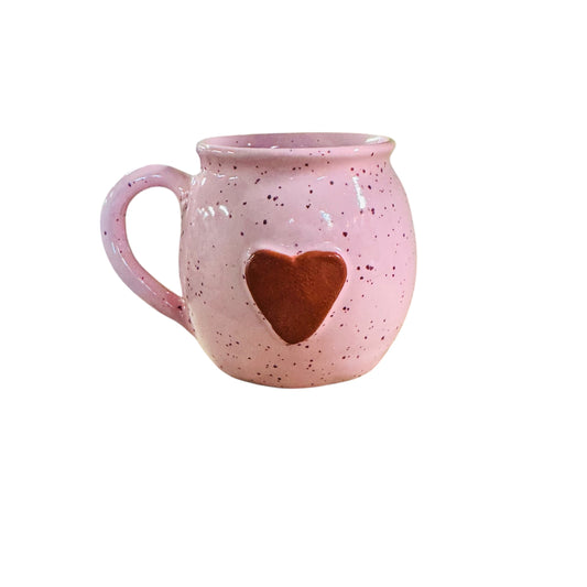 Calliope Heart Mug - Speckled Pink
