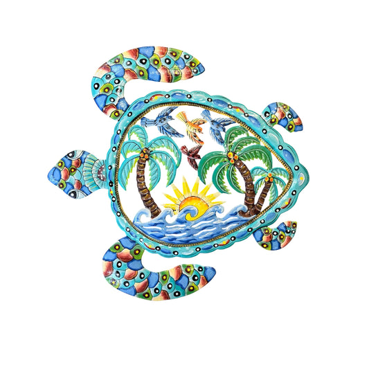 Palm Tree Sea Turtle - Horizontal