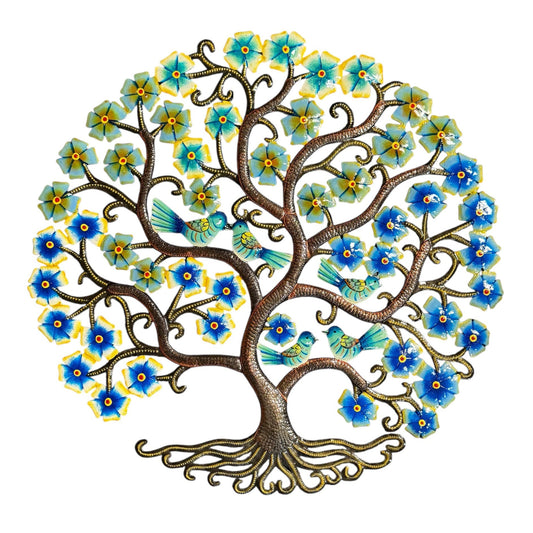 Turquoise and Birds Tree of Life