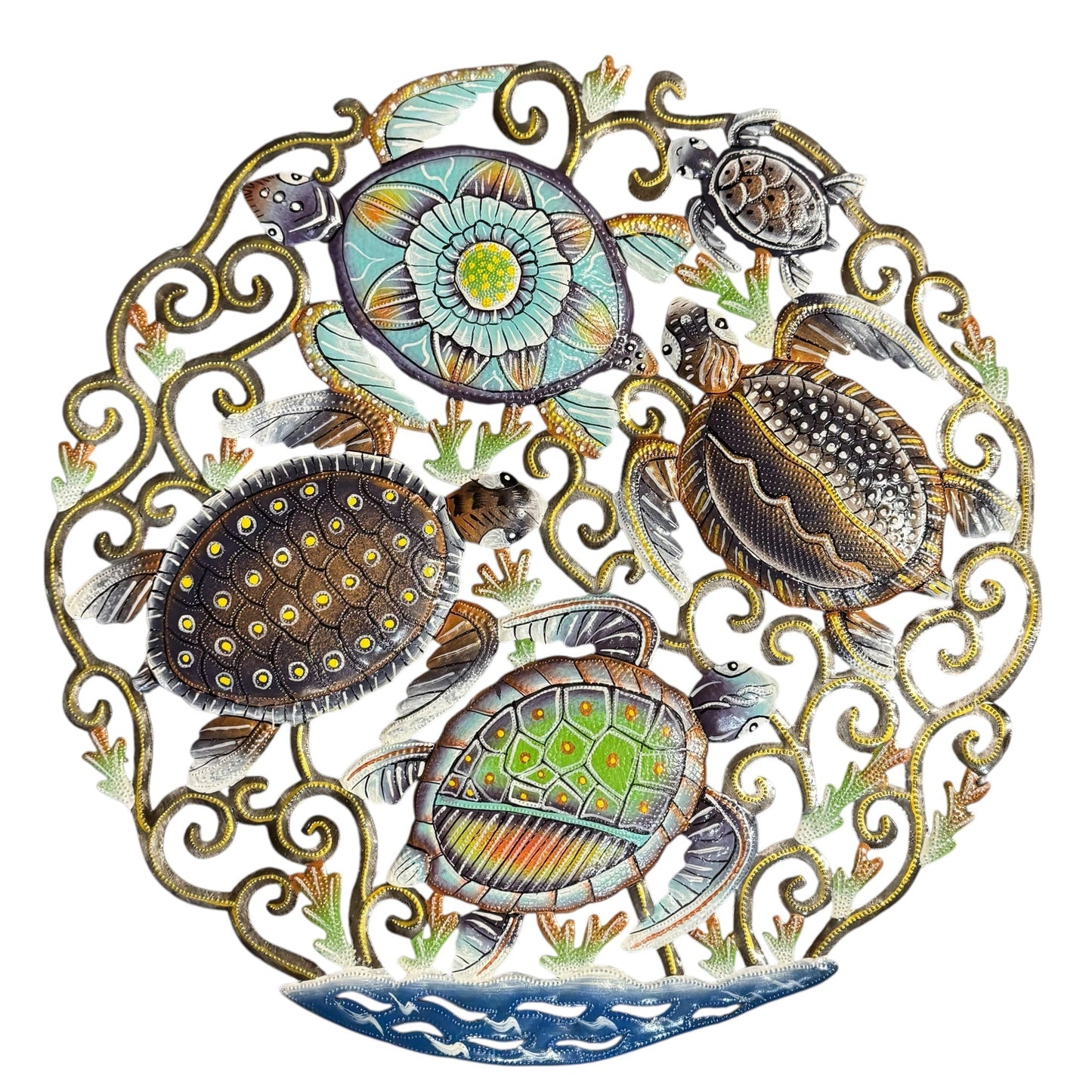Large Muted Turtles Round