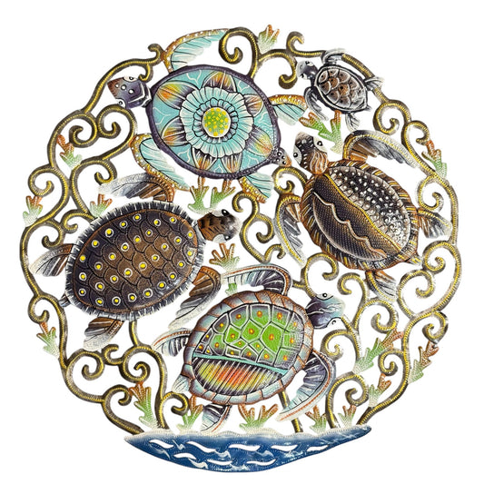 Large Muted Turtles Round