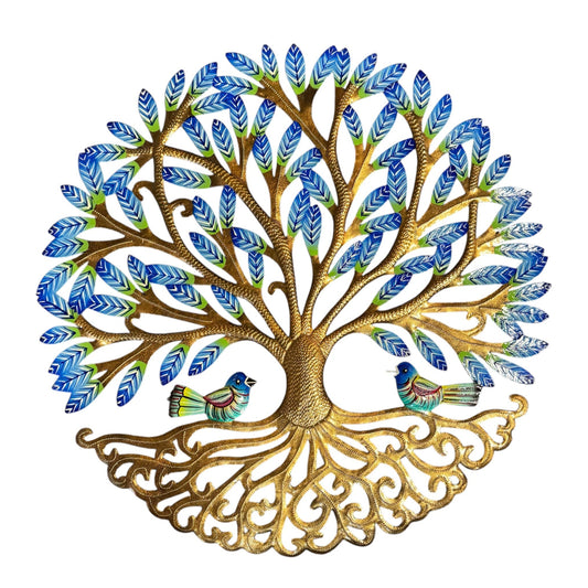 Blue Tree and Birds