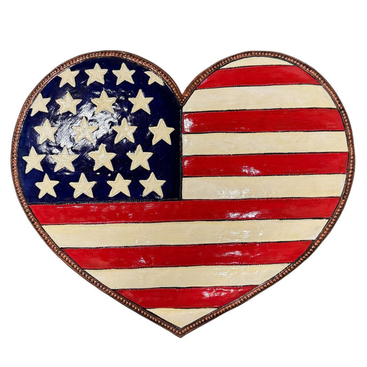 Americana Oil Drum Heart
