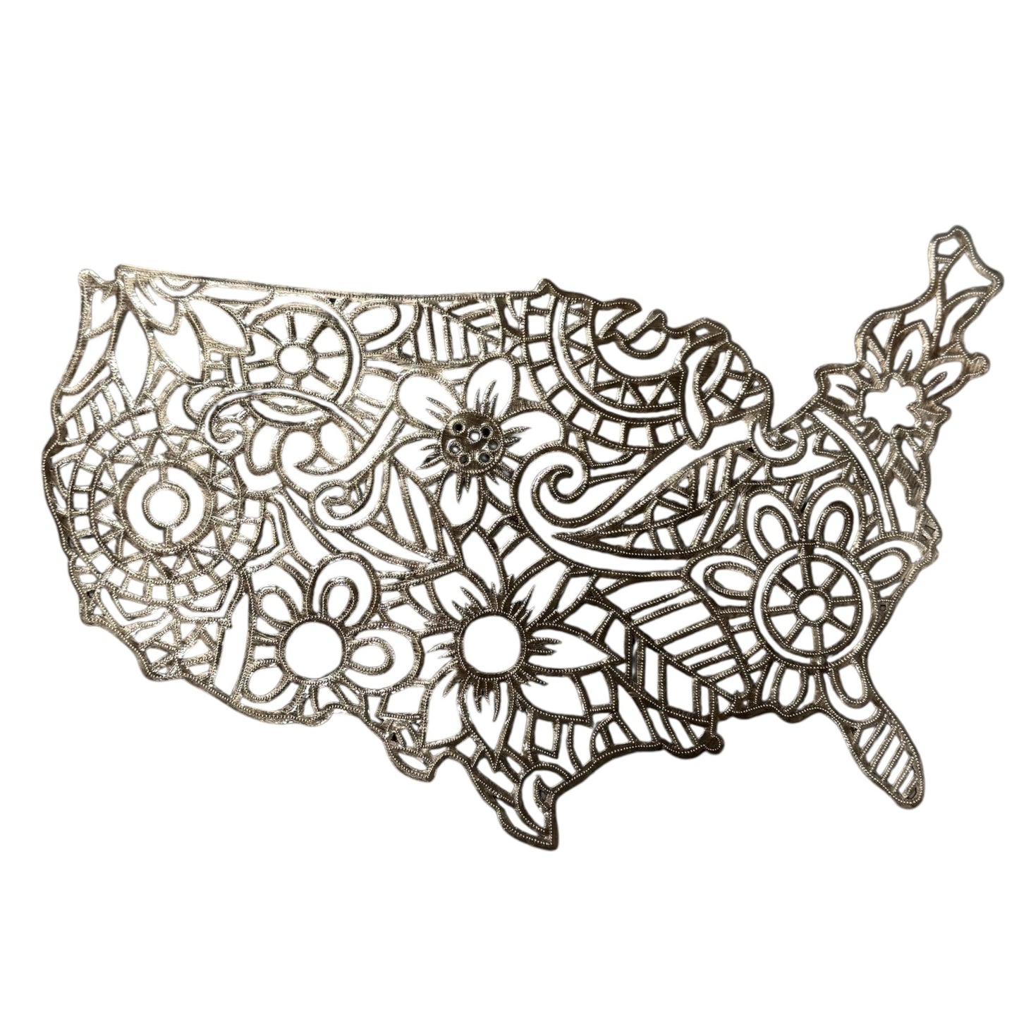 Americana Oil Drum Wall Map