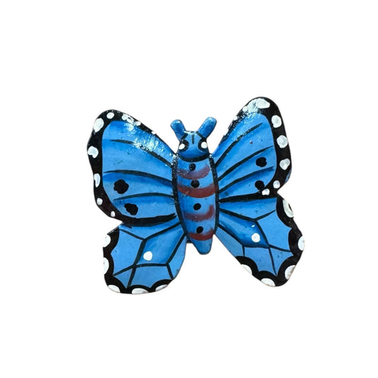 Painted Steel Drum Butterfly Magnet