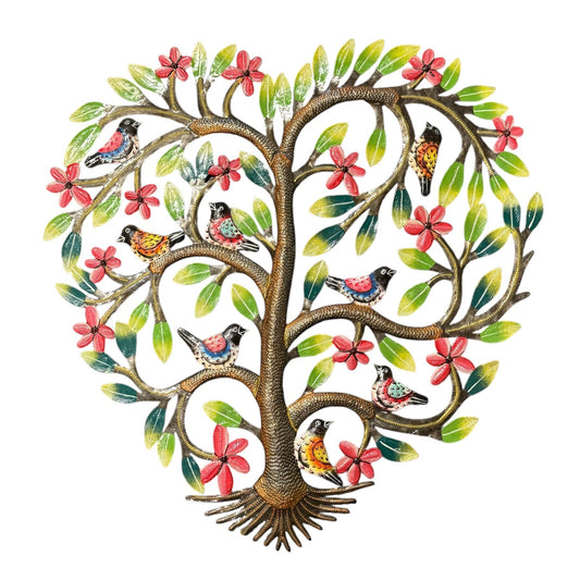 Green Heart with Birds