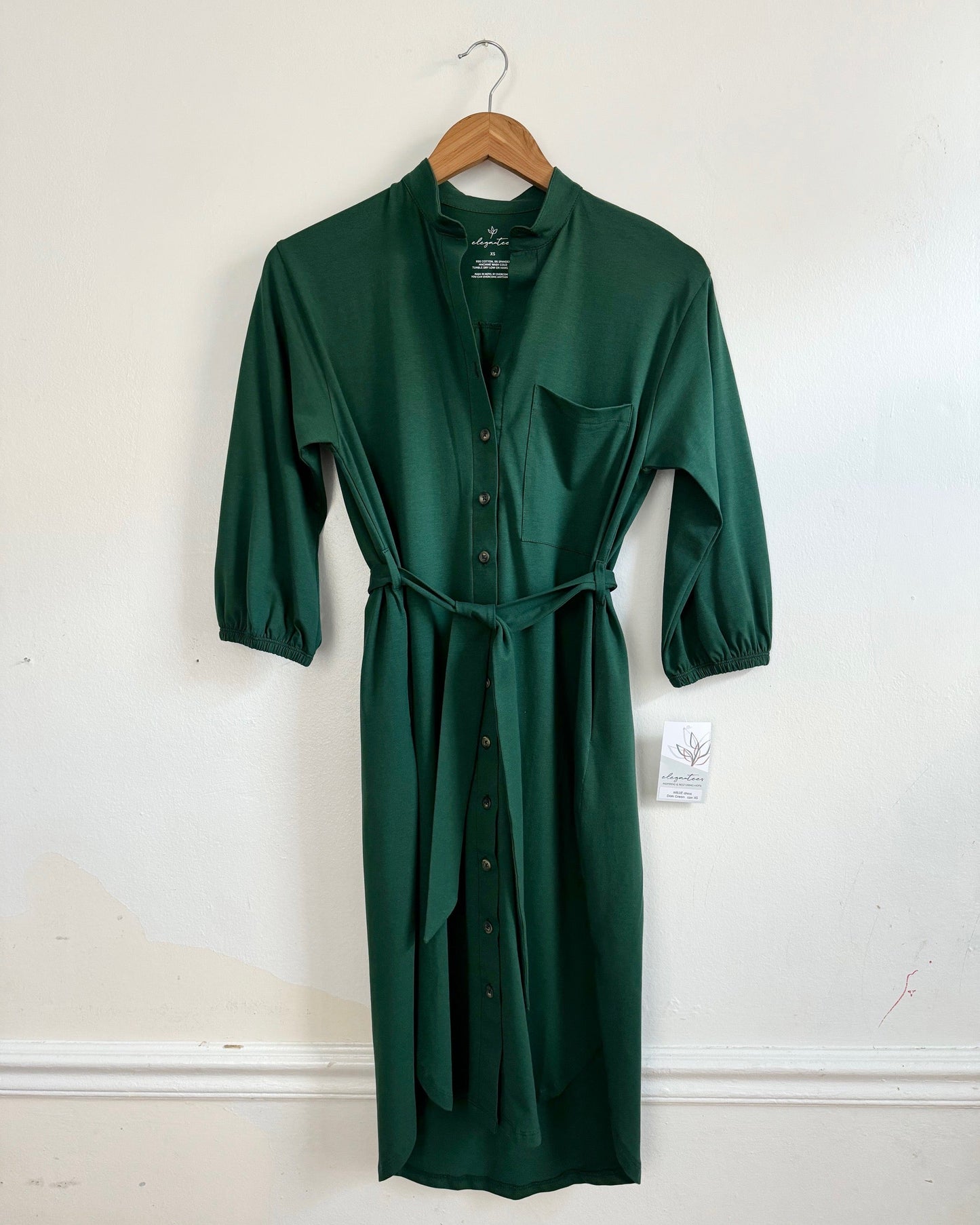 MILLIE dress in Dark Green