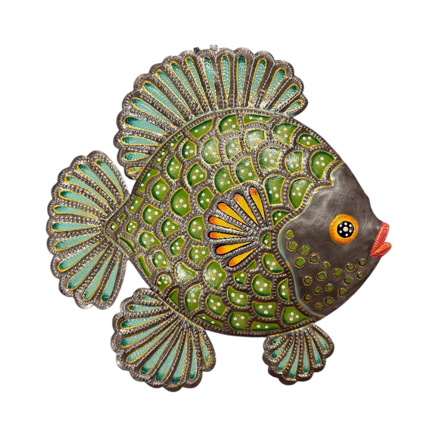 Medium Orilien Fish- Green & Blue