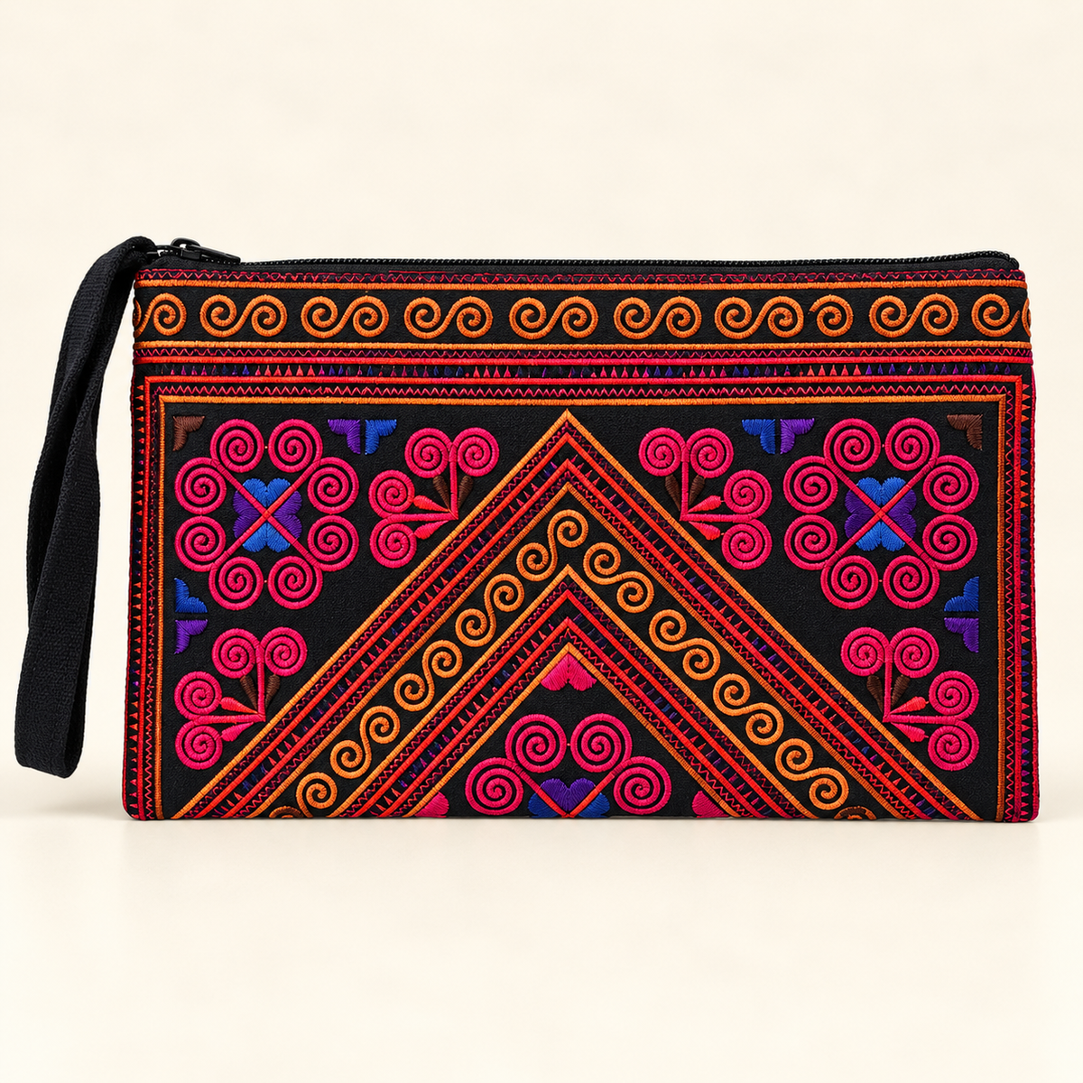 Lumily - Sarita Hmong Embroidered Wristlet - Thailand