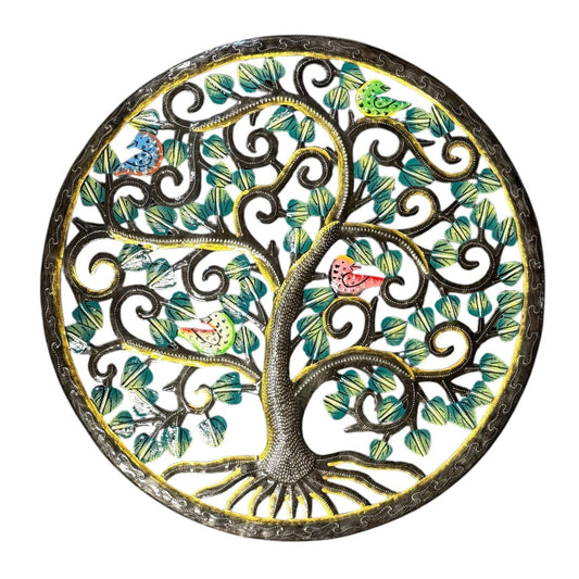 Medium Green Four Birds Tree of Life