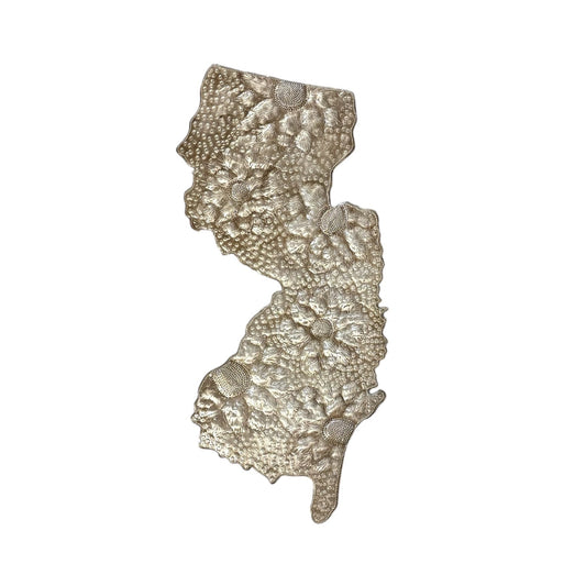 New Jersey Floral Metal Art