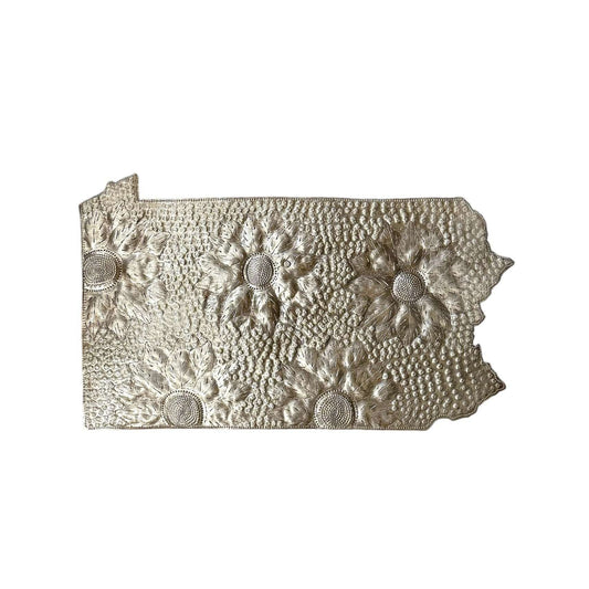 Medium Pennsylvania Floral Metal Art