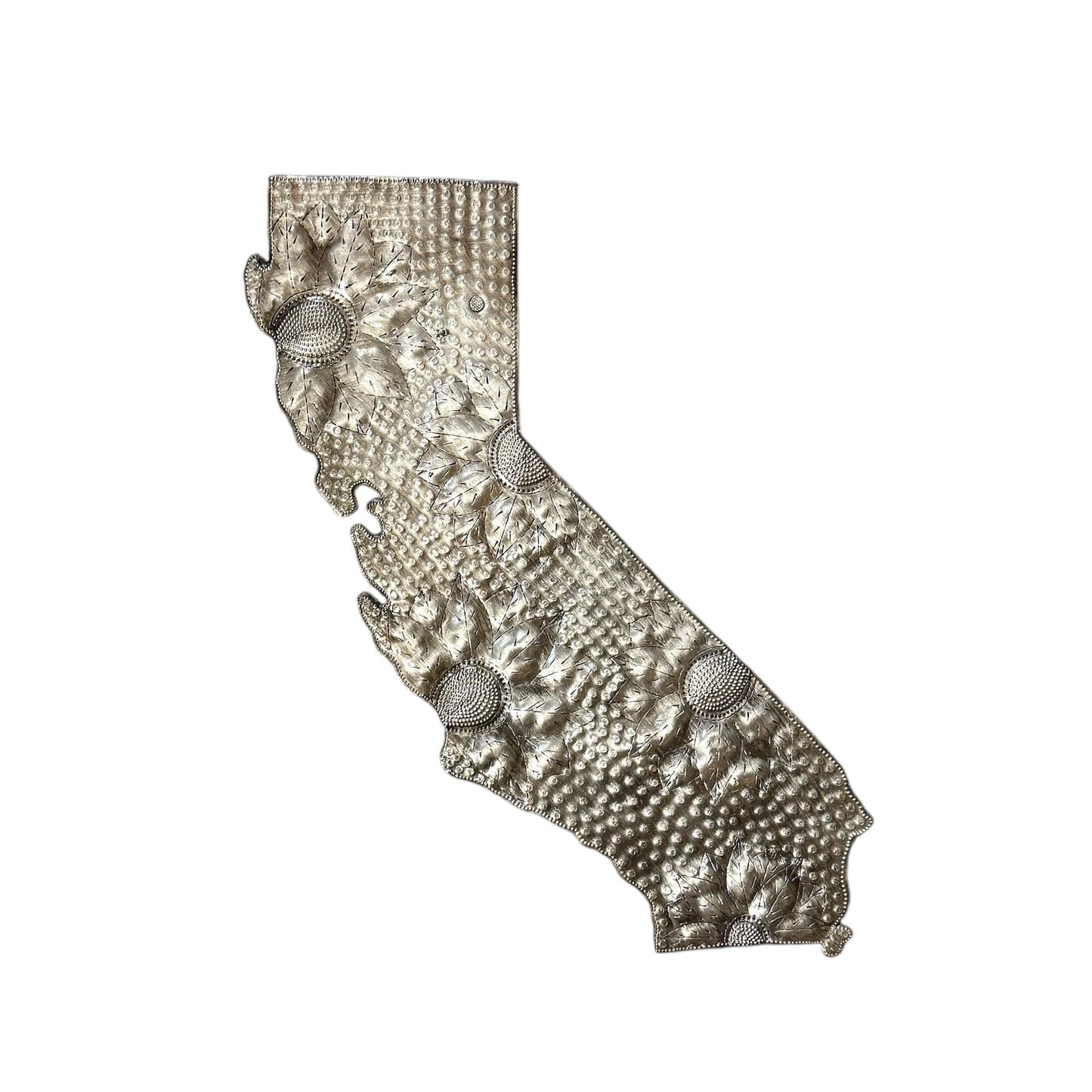 Medium California Floral Metal Art