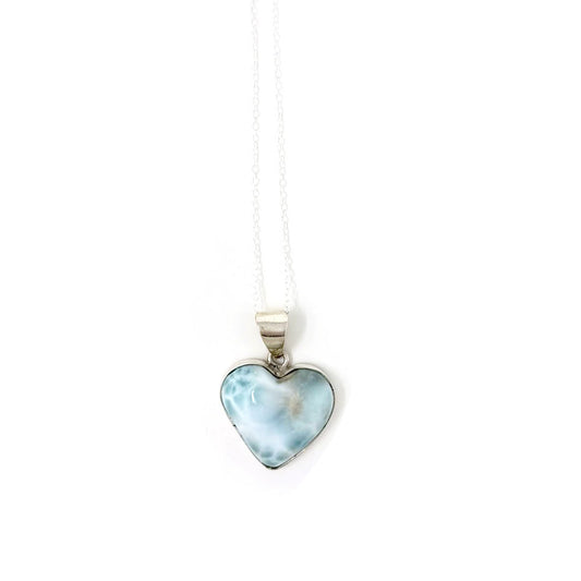 Larimar Heart Pendant - One of a Kind
