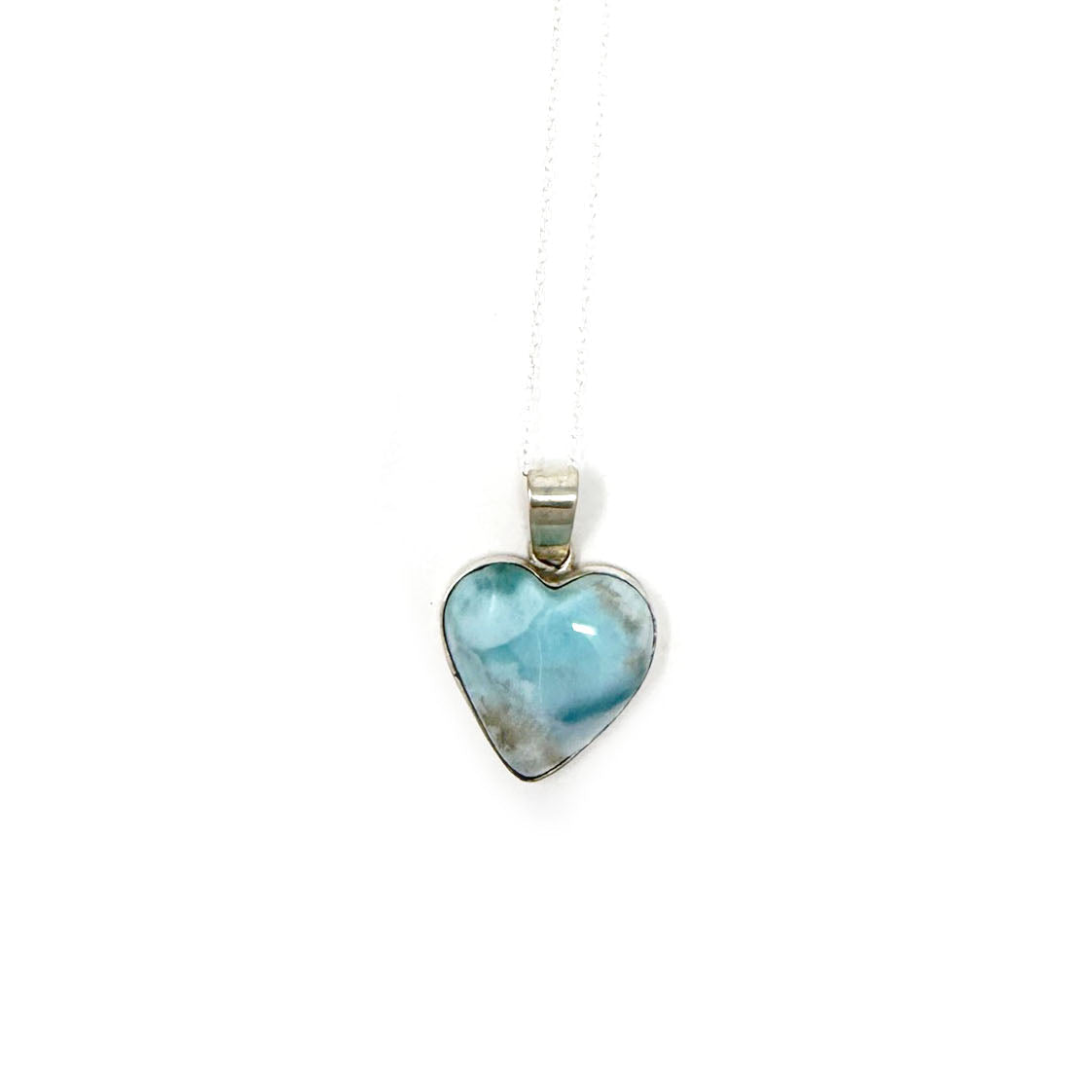 Larimar Heart Pendant - One of a Kind