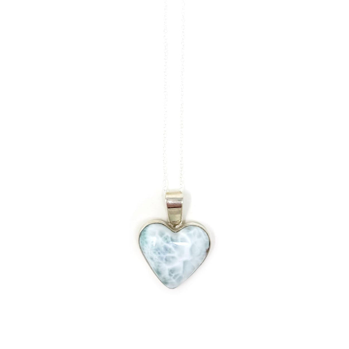 Larimar Heart Pendant - One of a Kind
