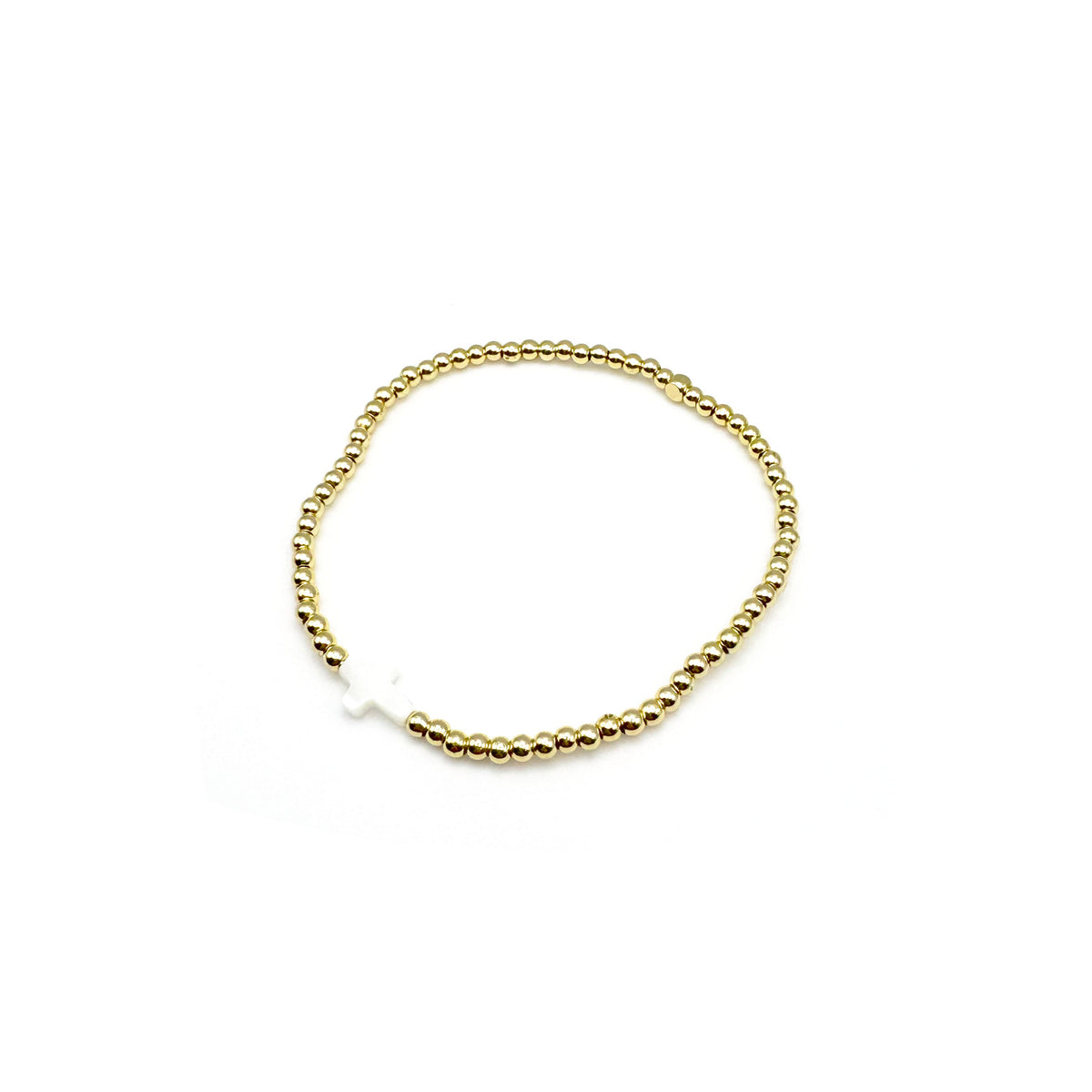 Mother of Pearl Cross Bracelet