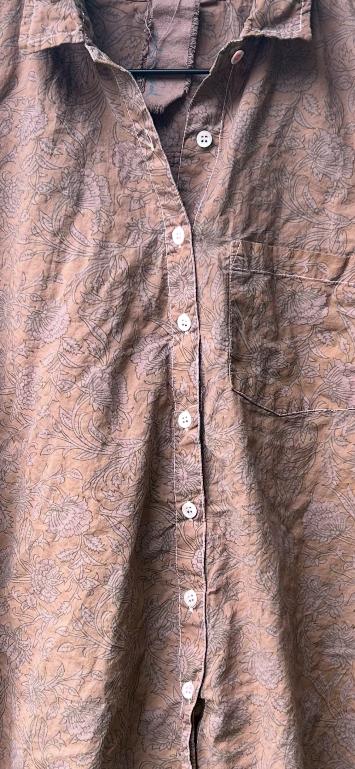 Good Boyfriend Shirt - Floral Escape Dark Chocolate Overdye