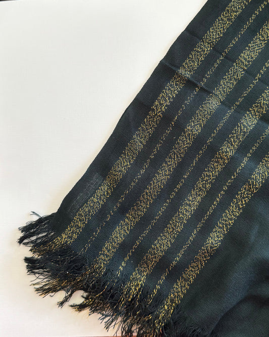 Sample 361 Emerald Green and Gold Scarf