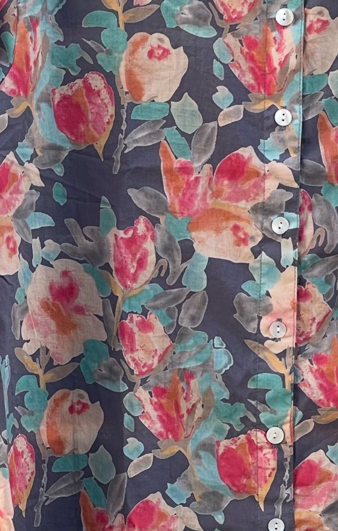 Good Boyfriend Shirt - Watercolor Floral Charcoal Grey