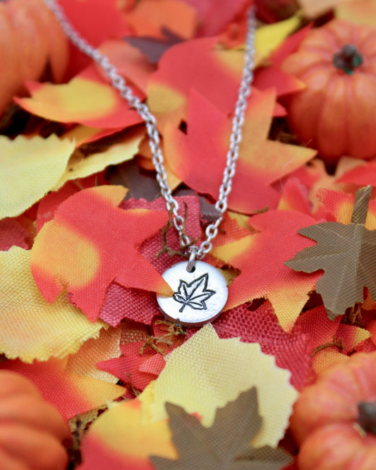 Seasons Necklace | Repurposed Aluminum Auto Part Scrap | Adjustable Stainless Steel Chain