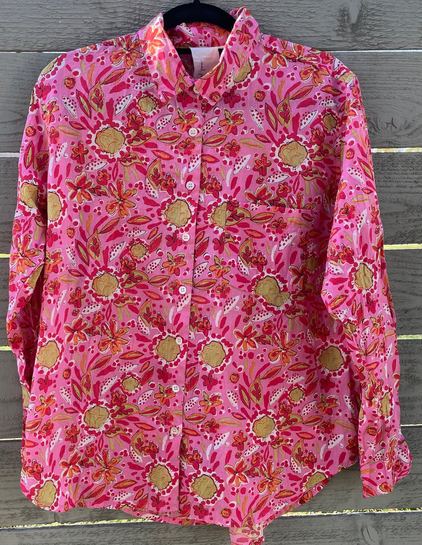 Good Boyfriend Shirt - Mira Floral Pink