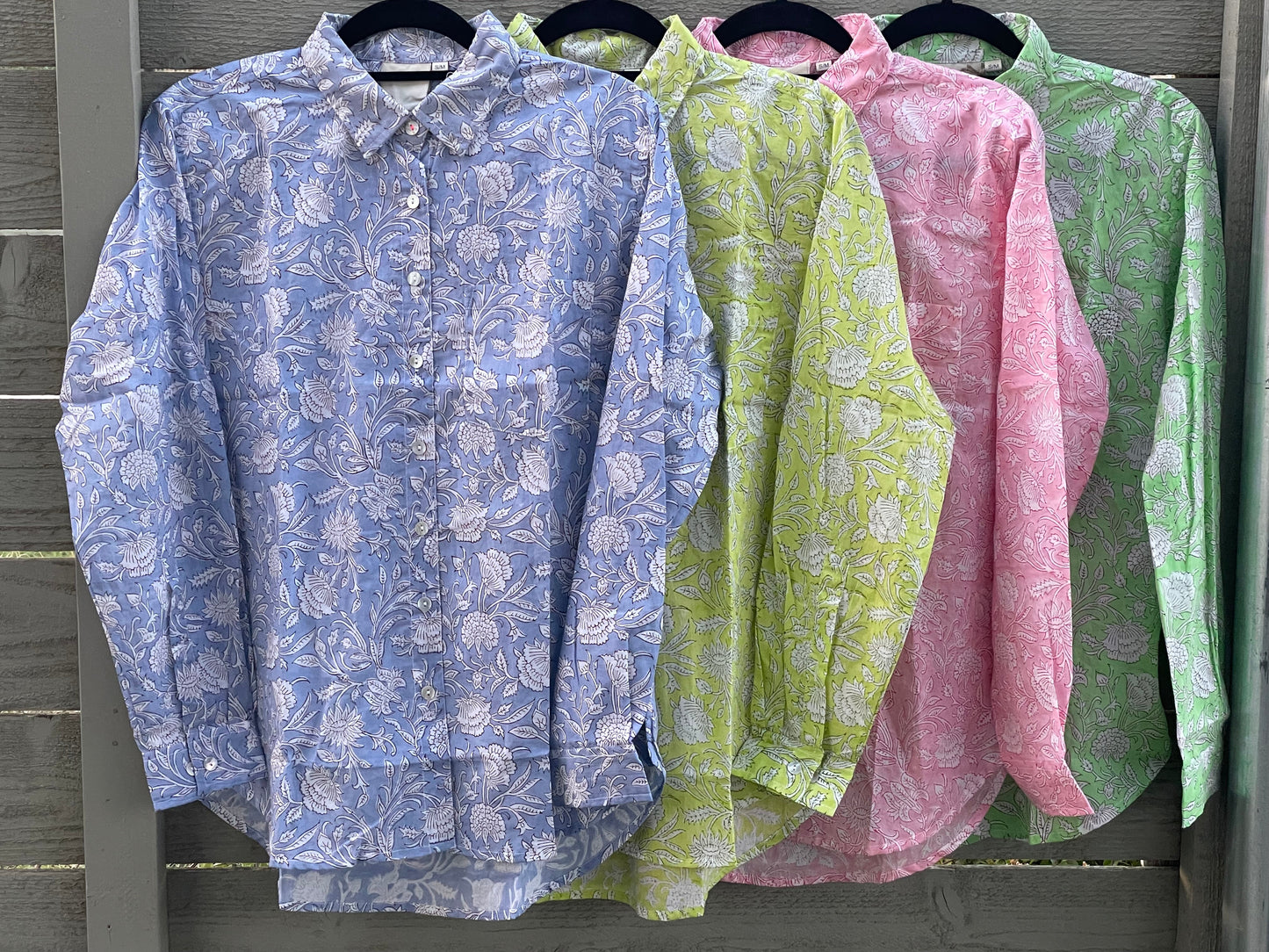 Good Boyfriend Shirt Floral Escape Cornflower Blue Pinecone