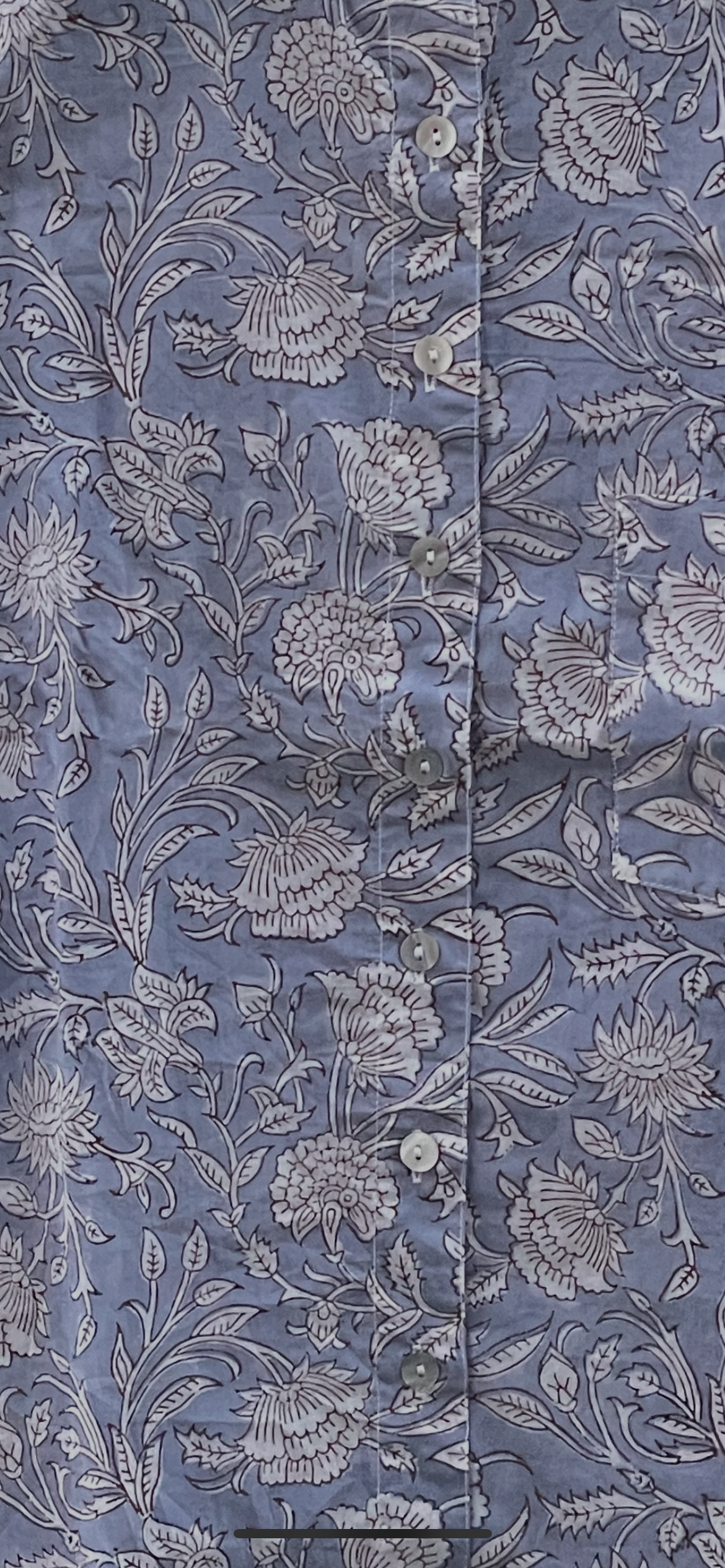 Good Girlfriend Shirt with Ruffle Trim Floral Escape Bluebird/Pinecone