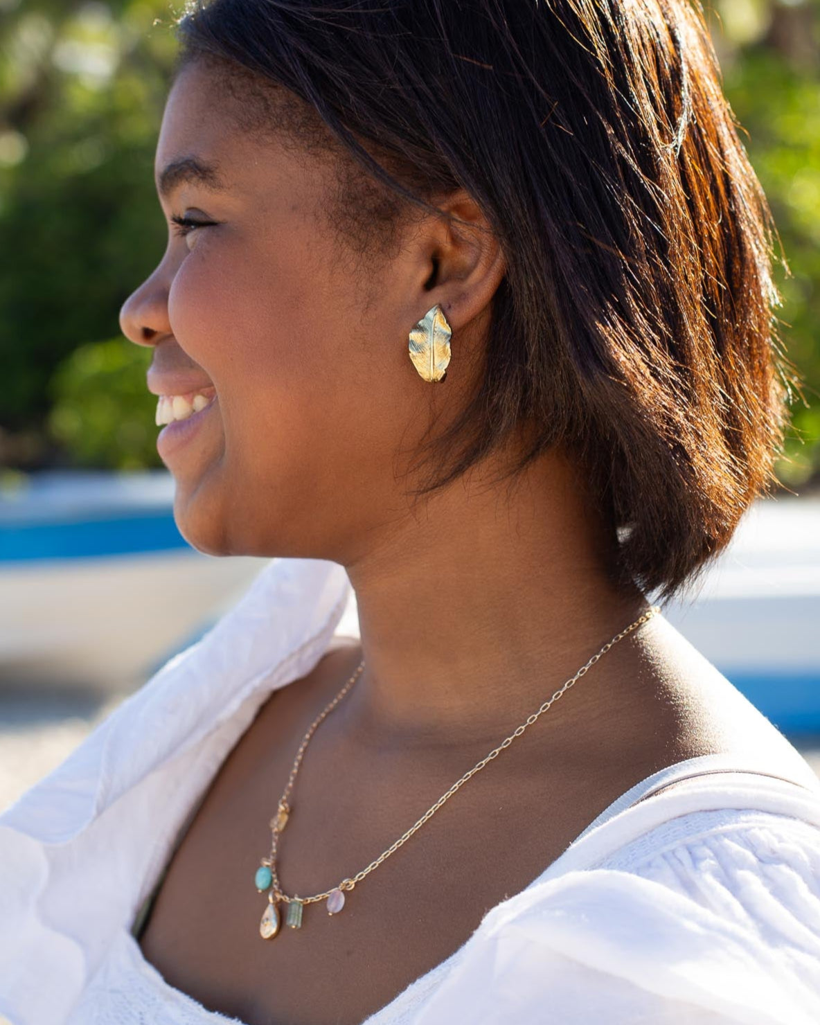 Palm Leaf Earrings