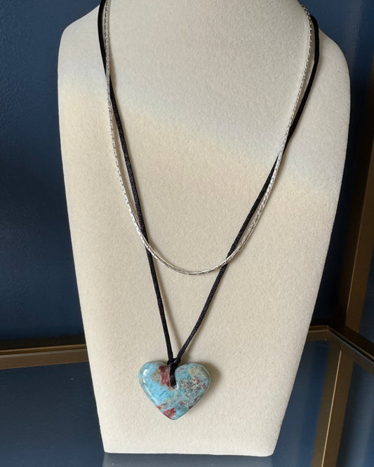 EXCLUSIVE Silver and Larimar Necklace and Set