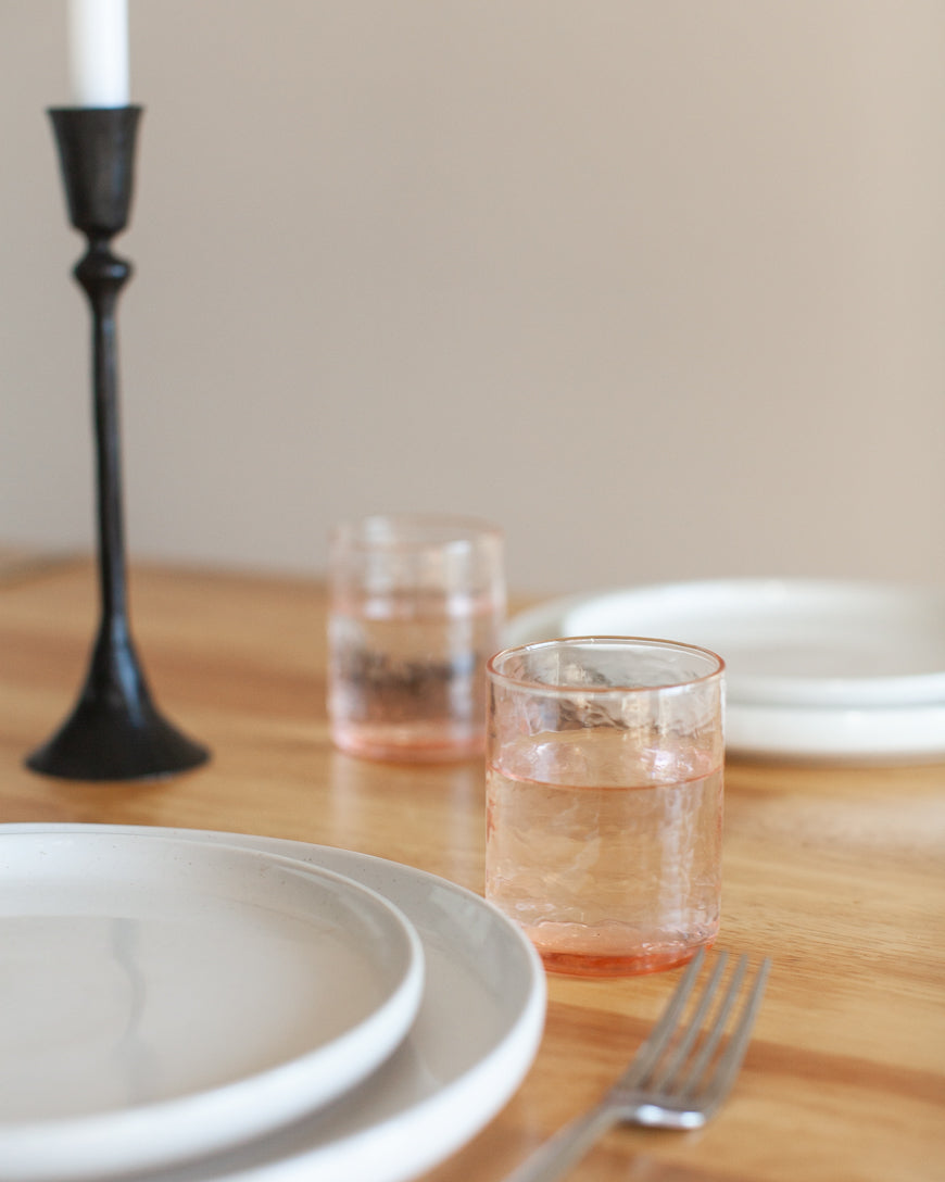 Handblown Hammered Glasses | Set of 4 - 6 oz