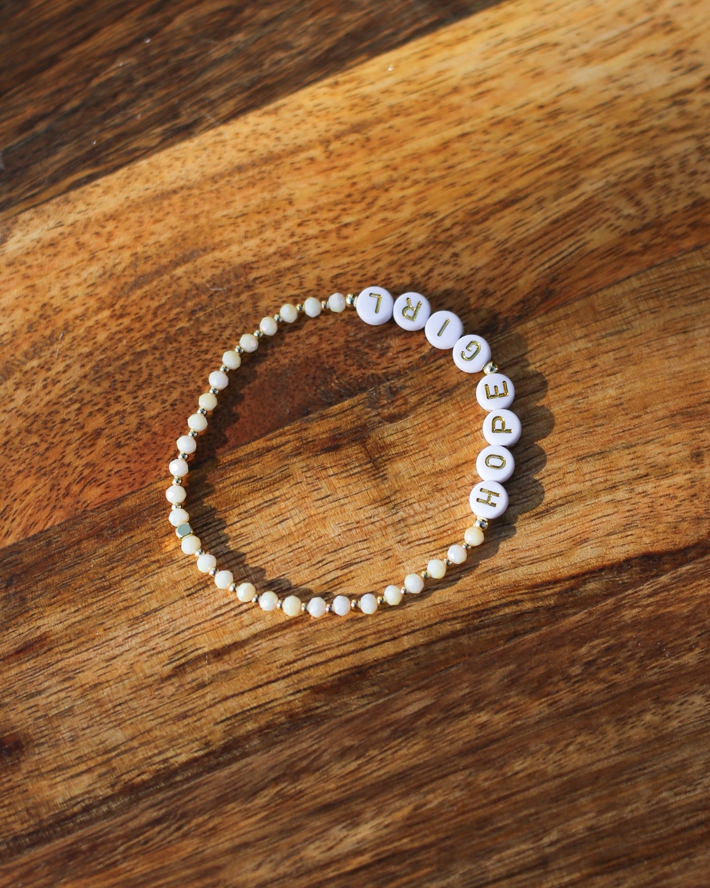 Hope Girl Bracelet - Cream