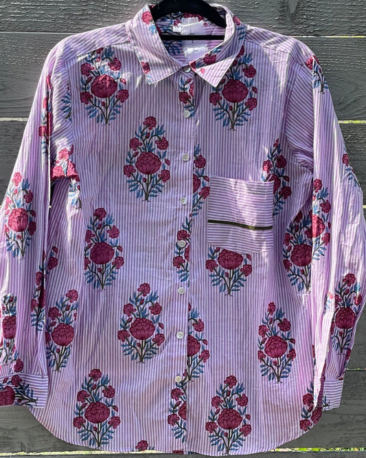 Good Boyfriend Shirt - Avalon Floral Lavender