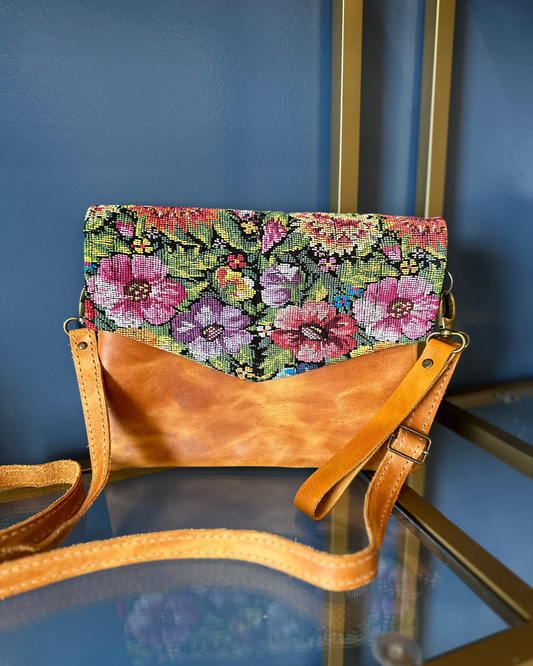 EXCLUSIVE Huipil Envelope Clutch - Vintage Florals with Yellow Accents