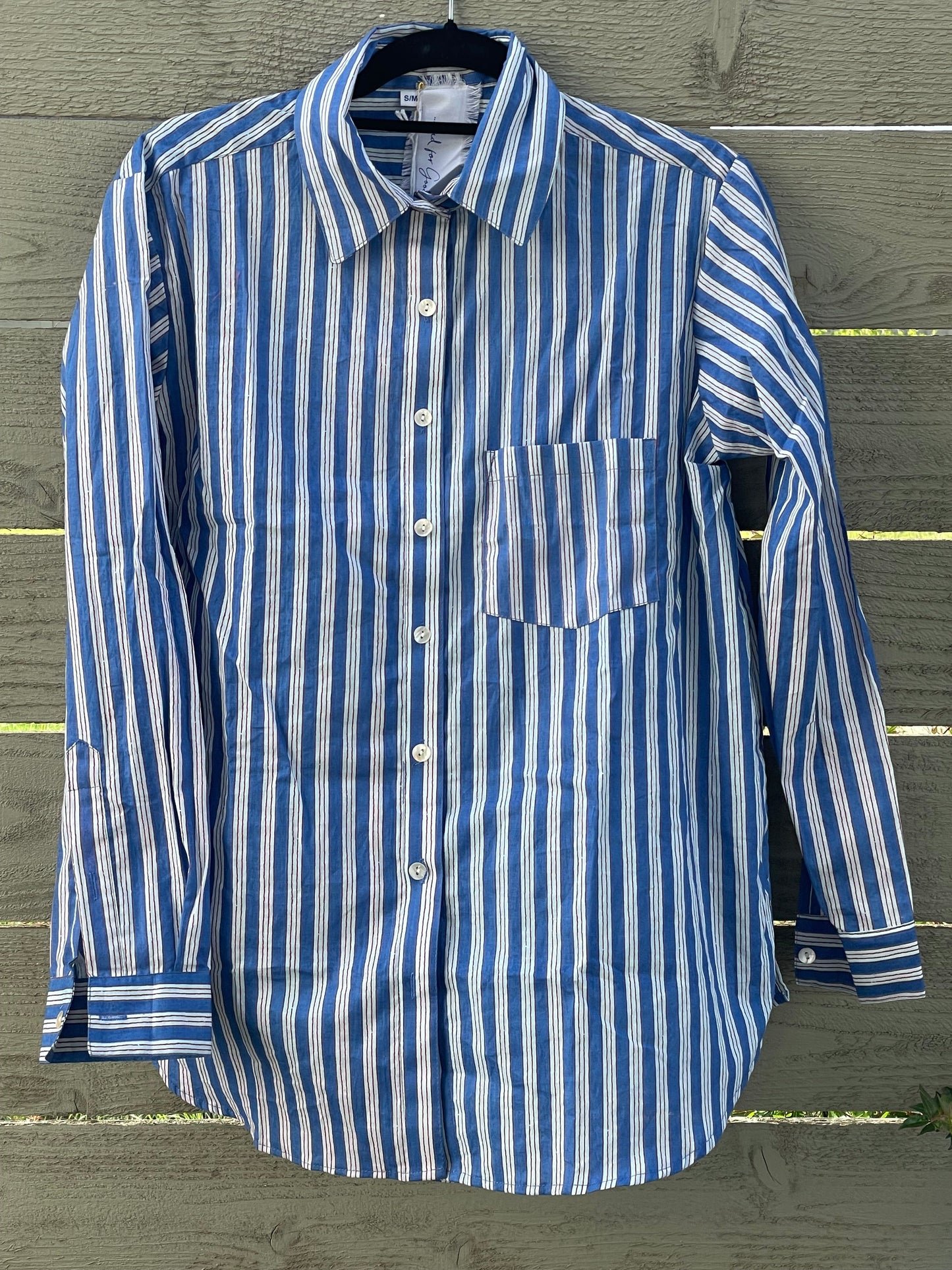 Good Boyfriend Shirt - Tuscan Stripe Blue
