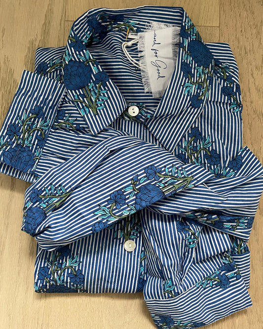 Good Boyfriend Shirt - Avalon Floral Coastal Blue