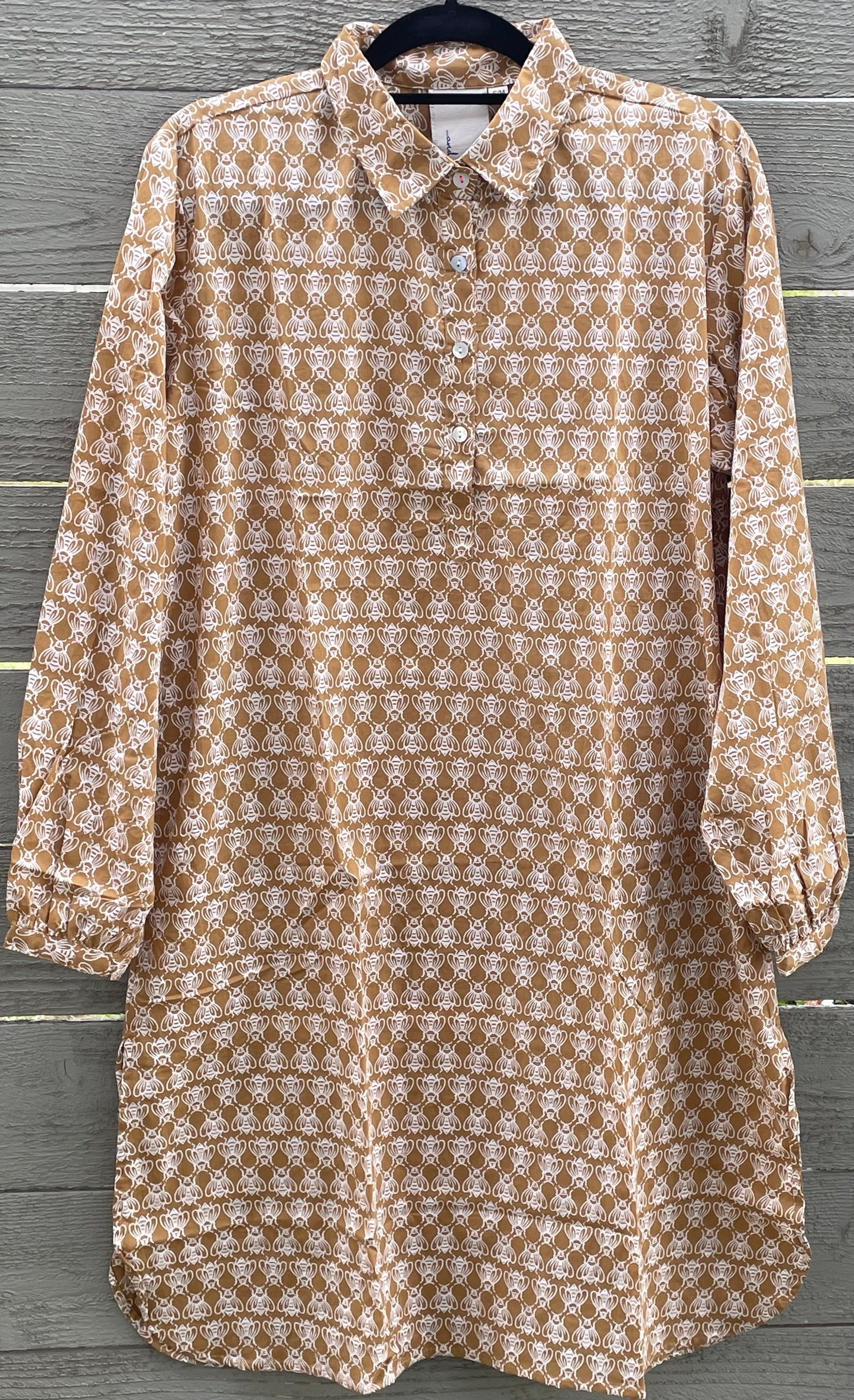 Good Boyfriend ShirtDress - Bee Happy Honeycomb