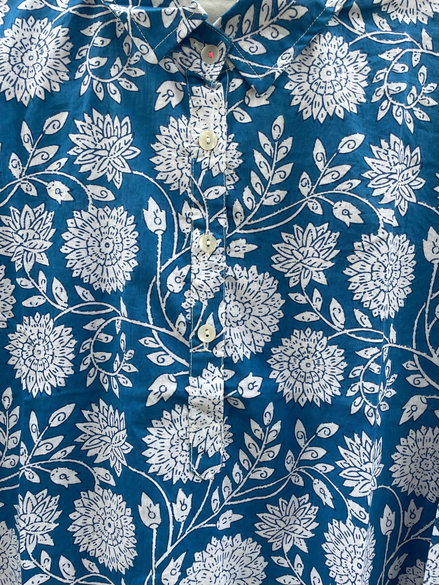 Good Boyfriend ShirtDress - Hydrangea Beauty Cobalt