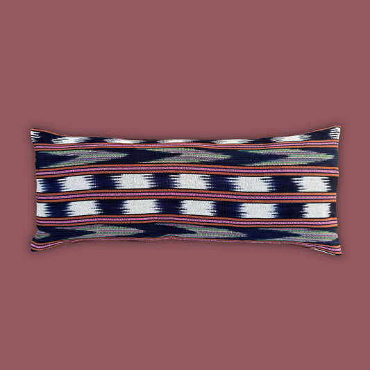 Jaspe Lumbar Pillow Cover (Coral Navy)