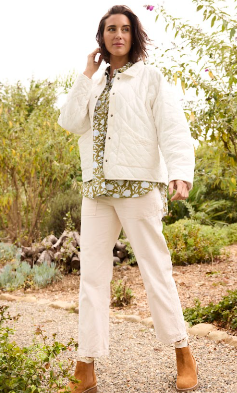 Countryside Quilted Jacket - Natural - FINAL SALE