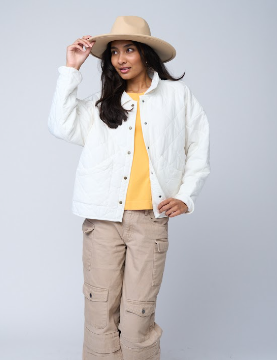 Countryside Quilted Jacket - Natural - FINAL SALE